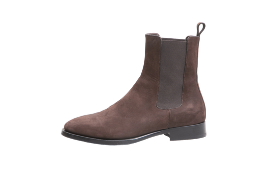 THE ROW BOOTS GRUNGE CHELSEA SUEDE BROWN - 36 1/2 BR