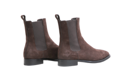 THE ROW BOOTS GRUNGE CHELSEA SUEDE BROWN - 36 1/2 BR