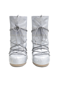 MOON BOOT SNOW BOOTS ICON GLITTER SILVER - 36 BR