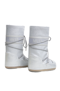 MOON BOOT SNOW BOOTS ICON GLITTER SILVER - 36 BR