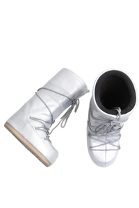 MOON BOOT SNOW BOOTS ICON GLITTER SILVER - 36 BR