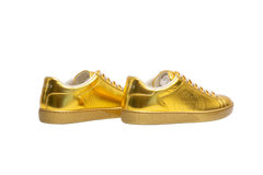 GUCCI SNEAKER ACE METALLIC GOLD - 33 1/2 BR