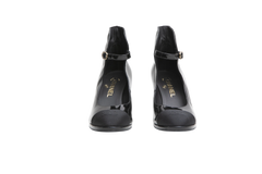 CHANEL MARY JANE CHUNKY HEEL PATENT BLACK - 35 BR