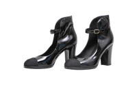 CHANEL MARY JANE CHUNKY HEEL PATENT BLACK - 35 BR