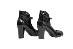 CHANEL MARY JANE CHUNKY HEEL PATENT BLACK - 35 BR