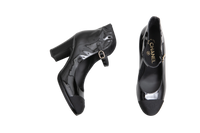 CHANEL MARY JANE CHUNKY HEEL PATENT BLACK - 35 BR