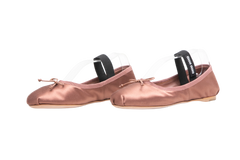 MIU MIU SAPATILHA SATIN COCOA BROWN ELASTIC - 37 BR