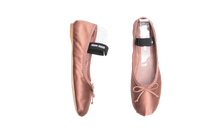 MIU MIU SAPATILHA SATIN COCOA BROWN ELASTIC - 37 BR