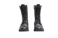 FENDI BOOTIE ROCKOKO FF LEATHER & FABRIC - 35 BR