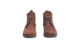 LORO PIANA ANKLE BOOT LACE UP BROWN SUEDE - 35 1/2 BR