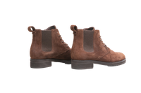 LORO PIANA ANKLE BOOT LACE UP BROWN SUEDE - 35 1/2 BR