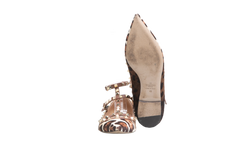 VALENTINO BALLERINA FLATS ROCKSTUD LEOPARD PRINT - 38 BR