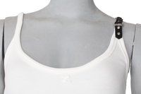 COURRÈGES TOP RIBBED KNIT BUCKLE HOLISTIC 90'S WHITE