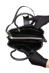 MIU MIU 2WAY HANDBAG BLACK MATELASSE