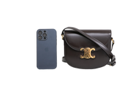 CELINE TRIOMPHE BESACE CLEA DARK BROWN