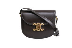 CELINE TRIOMPHE BESACE CLEA DARK BROWN