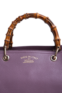 GUCCI BAMBOO SHOPPER TOP HANDLE PURPLE
