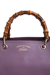 GUCCI BAMBOO SHOPPER TOP HANDLE PURPLE