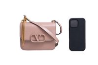 VALENTINO VSLING SMALL LEATHER SHOULDER BAG NUDE