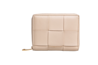 BOTTEGA WALLET CASSETTE INTRECCIATO BEIGE