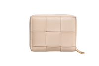 BOTTEGA WALLET CASSETTE INTRECCIATO BEIGE