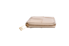 BOTTEGA WALLET CASSETTE INTRECCIATO BEIGE