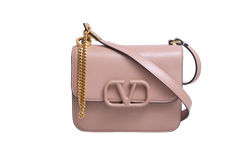VALENTINO VSLING SMALL LEATHER SHOULDER BAG NUDE
