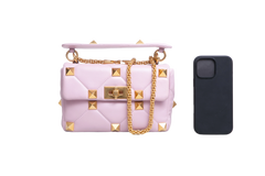 VALENTINO ROMAN STUD TOP HANDLE LILAC