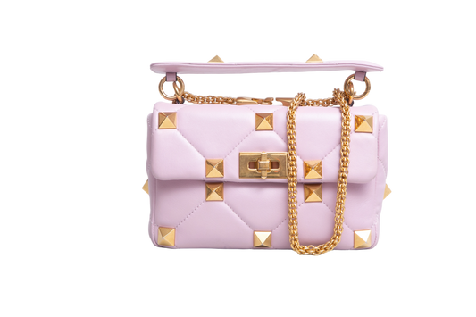 VALENTINO ROMAN STUD TOP HANDLE LILAC