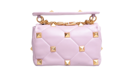 VALENTINO ROMAN STUD TOP HANDLE LILAC