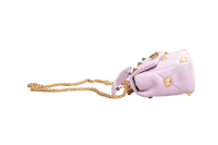 VALENTINO ROMAN STUD TOP HANDLE LILAC