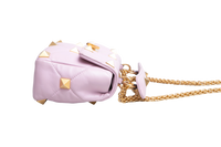 VALENTINO ROMAN STUD TOP HANDLE LILAC
