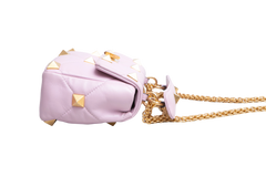 VALENTINO ROMAN STUD TOP HANDLE LILAC
