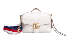 GUCCI GG MARMONT CAMERA BOX ZIP AROUND OFF WHITE