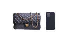 CHANEL CLASSIC DOUBLE FLAP LAMBSKIN GRADIENT BLACK/GRAY