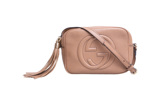 GUCCI SOHO DISCO CAMERA BAG BEIGE