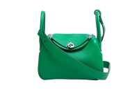 HERMÈS MINI LINDY 20 CLEMENCE VERT BAMBOO