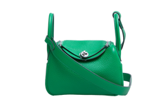 HERMÈS MINI LINDY 20 CLEMENCE VERT BAMBOO