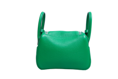 HERMÈS MINI LINDY 20 CLEMENCE VERT BAMBOO