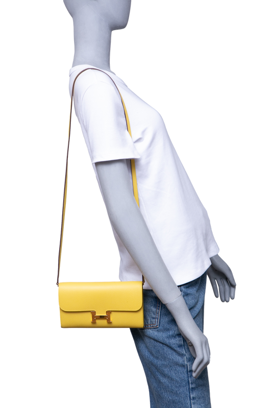 HERMÈS CONSTANCE TO GO VEAU EPSOM JAUNE DE NAPLES