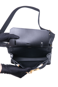 HERMÈS JYPSIÈRE MINI EVERGRAIN CALFSKIN HOLLY STRAP NOIR