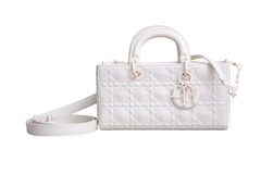 DIOR LADY D-JOY MEDIUM CANNAGE WHITE