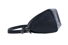 GIVENCHY ANTIGONA MEDIUM CROC EMBOSSED SATCHEL BLACK