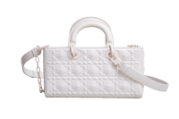 DIOR LADY D-JOY MEDIUM CANNAGE WHITE