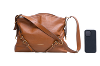 GIVENCHY VOYOU MEDIUM SHOULDER BAG LEATHER SOFT TAN