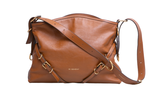 GIVENCHY VOYOU MEDIUM SHOULDER BAG LEATHER SOFT TAN