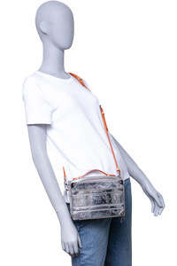 LV HANDLE SOFT TRUNK MONOGRAM MIRROR SILVER