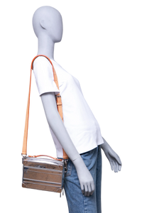 LV HANDLE SOFT TRUNK MONOGRAM MIRROR SILVER