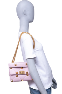 VALENTINO ROMAN STUD TOP HANDLE LILAC