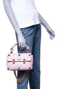 VALENTINO ROMAN STUD TOP HANDLE LILAC